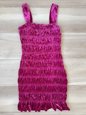 En Saison - Anthro Ruched Velvet Mini Dress